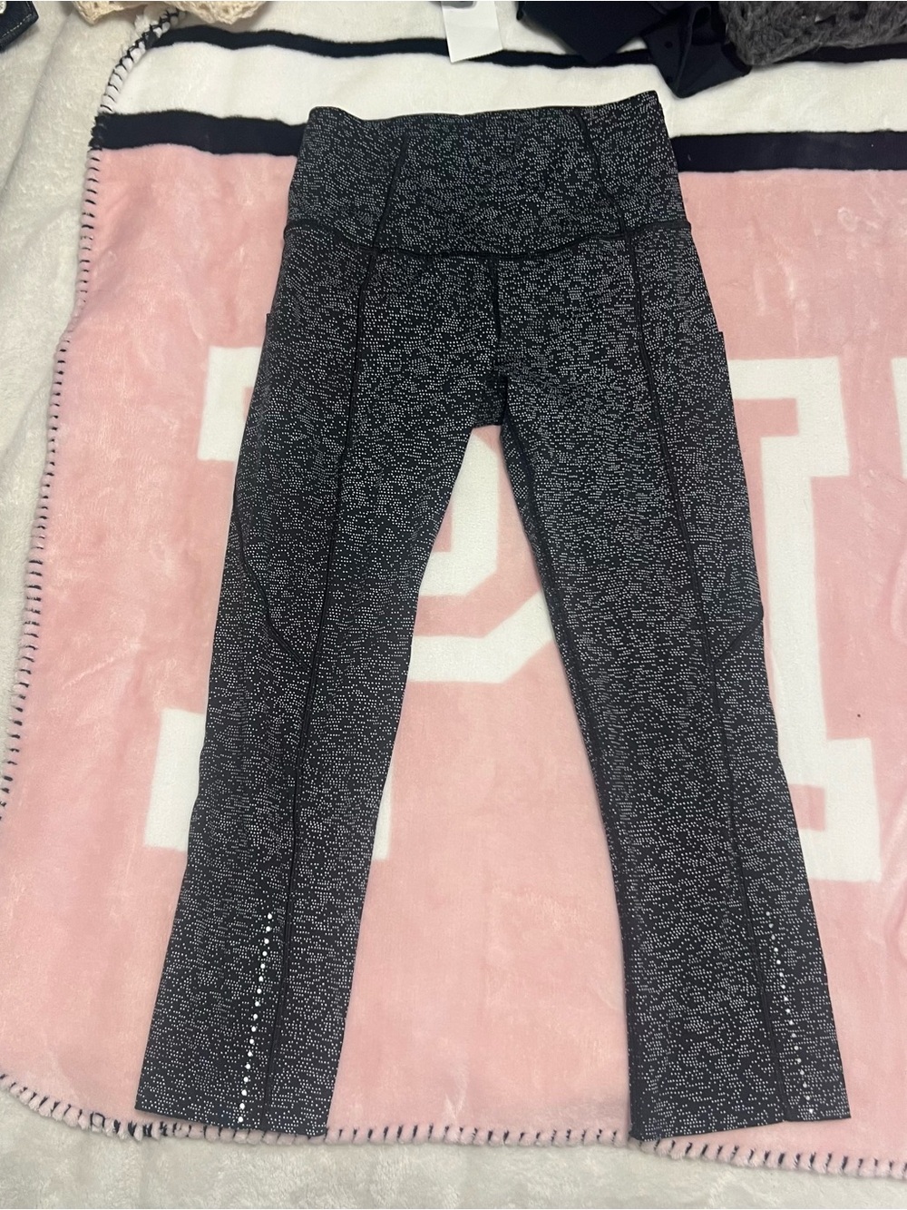 lululemon athletica Black with White Speckle Performance Leggings